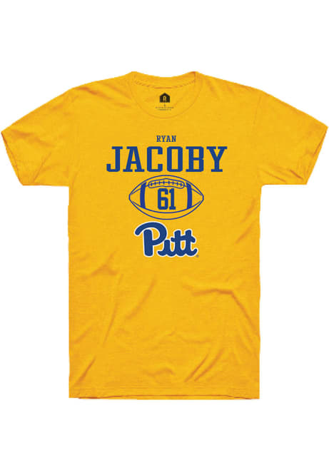 Ryan Jacoby Gold Pitt Panthers NIL Sport Icon Short Sleeve T Shirt