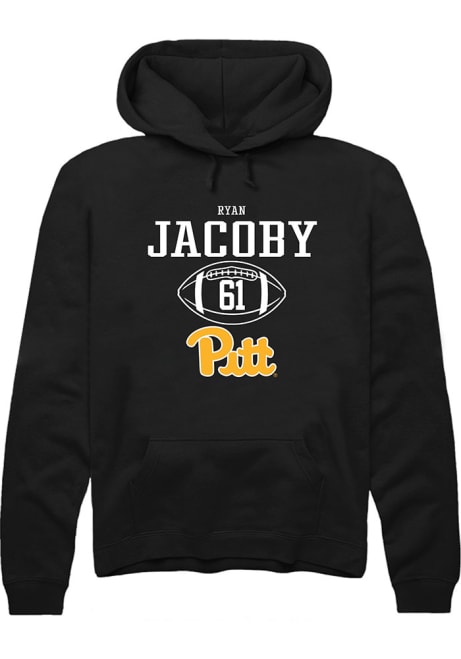 Ryan Jacoby Rally Mens Black Pitt Panthers NIL Sport Icon Hooded Sweatshirt