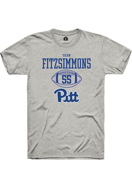 Sean FitzSimmons Ash Pitt Panthers NIL Sport Icon Short Sleeve T Shirt