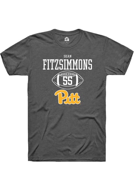 Sean FitzSimmons Dark Grey Pitt Panthers NIL Sport Icon Short Sleeve T Shirt