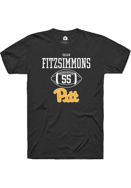 Sean FitzSimmons Black Pitt Panthers NIL Sport Icon Short Sleeve T Shirt