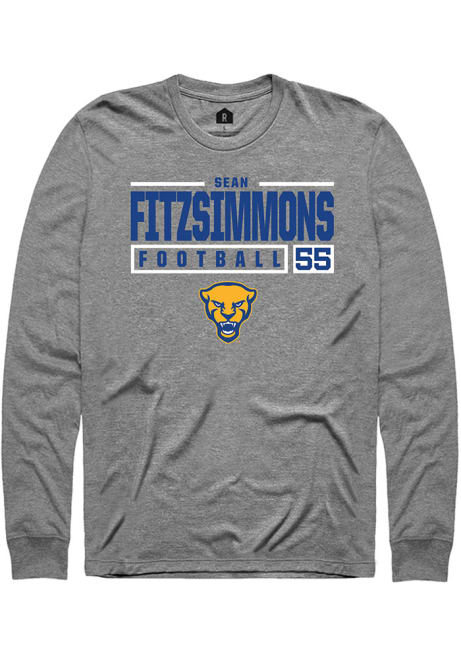 Sean FitzSimmons Rally Mens Graphite Pitt Panthers NIL Stacked Box Tee