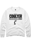 Main image for Bradley Coulter  Rally Cincinnati Bearcats Mens White NIL Stacked Box Long Sleeve Crew Sweatshir..