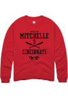 Main image for Christian Mitchelle  Rally Cincinnati Bearcats Mens Red NIL Sport Icon Long Sleeve Crew Sweatshi..
