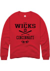 Main image for Noah Wicks Rally Mens Red Cincinnati Bearcats NIL Sport Icon Crew Sweatshirt