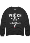 Main image for Noah Wicks Rally Mens Black Cincinnati Bearcats NIL Sport Icon Crew Sweatshirt