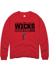 Main image for Noah Wicks Rally Mens Red Cincinnati Bearcats NIL Stacked Box Crew Sweatshirt