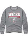 Main image for Noah Wicks Rally Mens Graphite Cincinnati Bearcats NIL Stacked Box Crew Sweatshirt