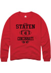 Main image for Quinn Staten Rally Mens Red Cincinnati Bearcats NIL Sport Icon Crew Sweatshirt