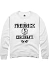 Main image for Cj Fredrick  Rally Cincinnati Bearcats Mens White NIL Sport Icon Long Sleeve Crew Sweatshirt