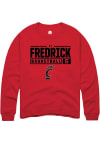 Main image for Cj Fredrick  Rally Cincinnati Bearcats Mens Red NIL Stacked Box Long Sleeve Crew Sweatshirt