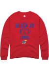Main image for Kenny Logan Jr.  Rally Kansas Jayhawks Mens Red NIL Sport Icon Long Sleeve Crew Sweatshirt