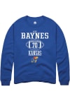 Main image for Kobe Baynes  Rally Kansas Jayhawks Mens Blue NIL Sport Icon Long Sleeve Crew Sweatshirt