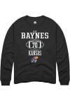 Main image for Kobe Baynes  Rally Kansas Jayhawks Mens Black NIL Sport Icon Long Sleeve Crew Sweatshirt