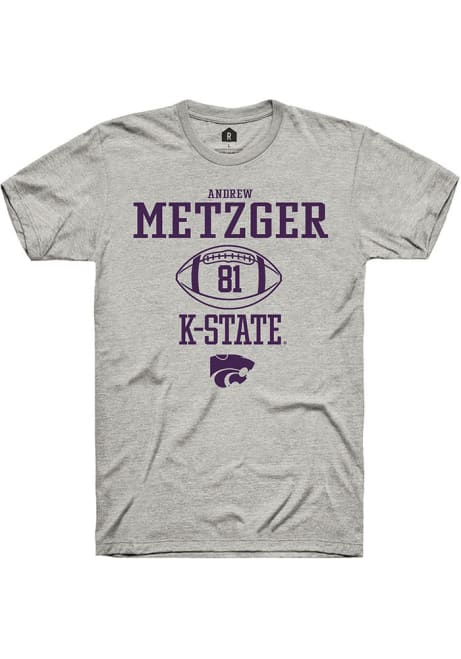 Andrew Metzger Ash K-State Wildcats NIL Sport Icon Short Sleeve T Shirt