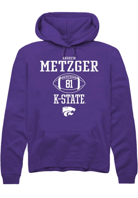 Andrew Metzger Rally Mens Purple K-State Wildcats NIL Sport Icon Hooded Sweatshirt