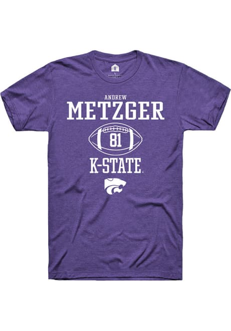Andrew Metzger Purple K-State Wildcats NIL Sport Icon Short Sleeve T Shirt