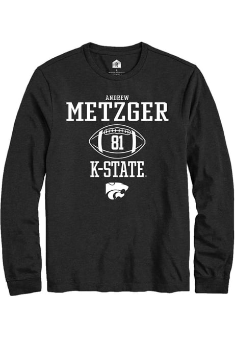 Andrew Metzger Rally Mens Black K-State Wildcats NIL Sport Icon Tee