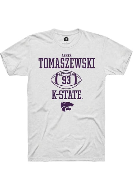 Asher Tomaszewski White K-State Wildcats NIL Sport Icon Short Sleeve T Shirt