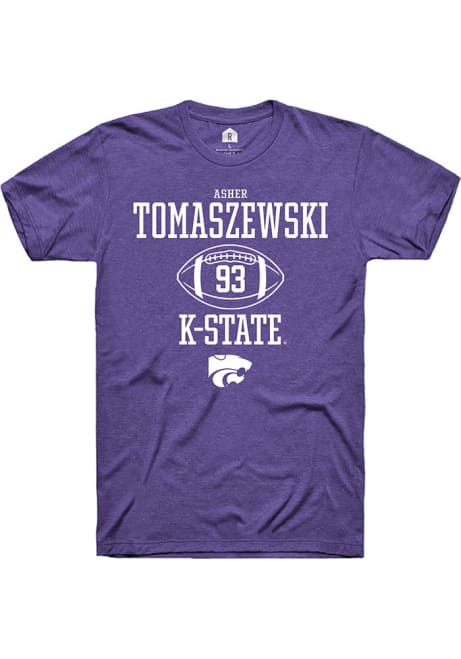 Asher Tomaszewski Purple K-State Wildcats NIL Sport Icon Short Sleeve T Shirt