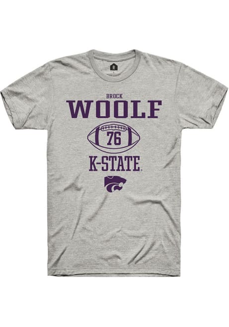 Brock Woolf Ash K-State Wildcats NIL Sport Icon Short Sleeve T Shirt
