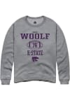 Main image for Brock Woolf Rally Mens Graphite K-State Wildcats NIL Sport Icon Crew Sweatshirt