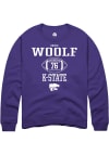 Main image for Brock Woolf Rally Mens Purple K-State Wildcats NIL Sport Icon Crew Sweatshirt
