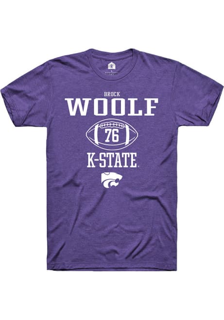Brock Woolf Purple K-State Wildcats NIL Sport Icon Short Sleeve T Shirt