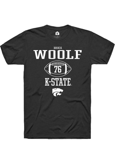 Brock Woolf Black K-State Wildcats NIL Sport Icon Short Sleeve T Shirt