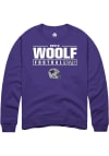 Main image for Brock Woolf Rally Mens Purple K-State Wildcats NIL Stacked Box Crew Sweatshirt