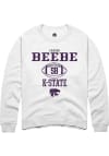 Main image for Camden Beebe Rally Mens White K-State Wildcats NIL Sport Icon Crew Sweatshirt