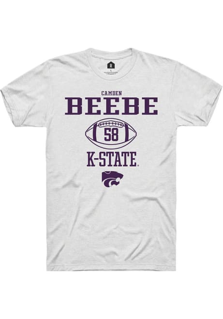 Camden Beebe White K-State Wildcats NIL Sport Icon Short Sleeve T Shirt