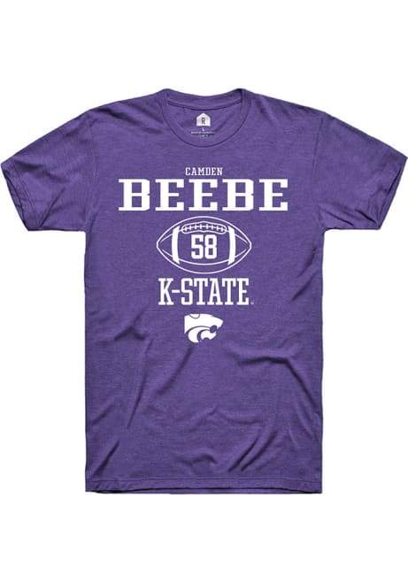 Camden Beebe Purple K-State Wildcats NIL Sport Icon Short Sleeve T Shirt