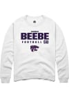 Main image for Camden Beebe Rally Mens White K-State Wildcats NIL Stacked Box Crew Sweatshirt