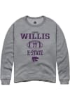 Main image for Carver Willis Rally Mens Graphite K-State Wildcats NIL Sport Icon Crew Sweatshirt