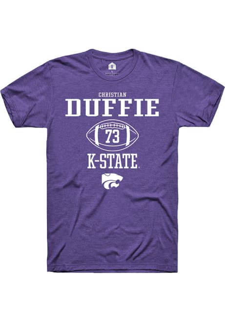 Christian Duffie Purple K-State Wildcats NIL Sport Icon Short Sleeve T Shirt