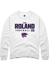 Main image for Gabriel Roland Rally Mens White K-State Wildcats NIL Stacked Box Crew Sweatshirt