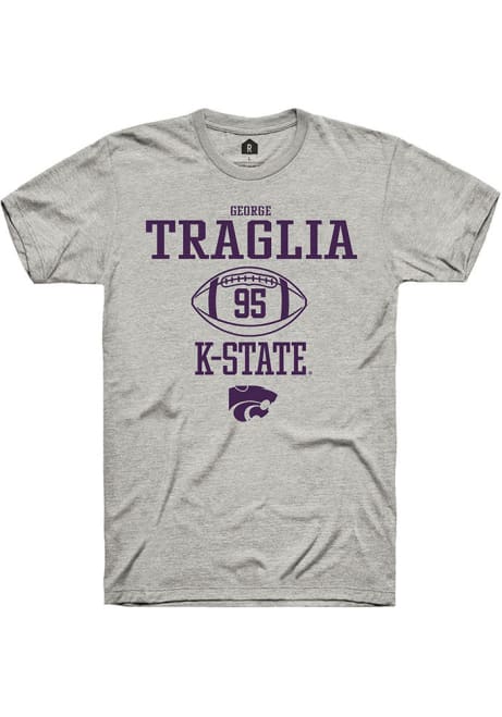 George Traglia Ash K-State Wildcats NIL Sport Icon Short Sleeve T Shirt