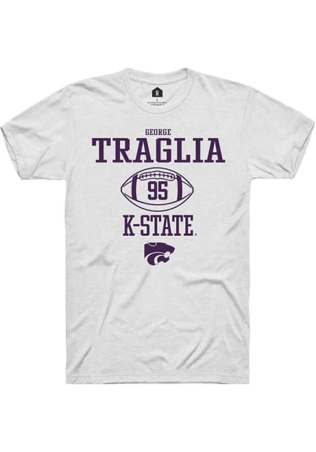 George Traglia White K-State Wildcats NIL Sport Icon Short Sleeve T Shirt