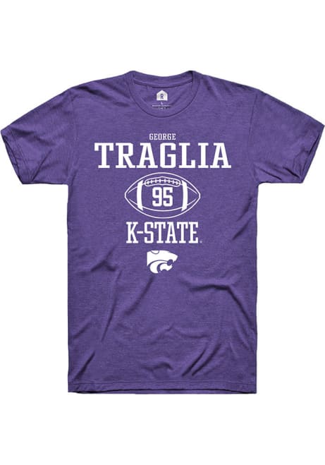 George Traglia Purple K-State Wildcats NIL Sport Icon Short Sleeve T Shirt