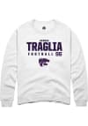 Main image for George Traglia Rally Mens White K-State Wildcats NIL Stacked Box Crew Sweatshirt