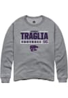Main image for George Traglia Rally Mens Graphite K-State Wildcats NIL Stacked Box Crew Sweatshirt