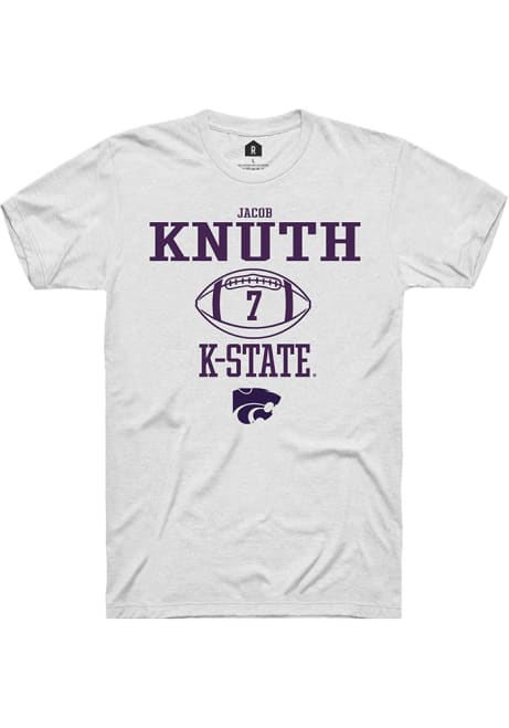 Jacob Knuth White K-State Wildcats NIL Sport Icon Short Sleeve T Shirt