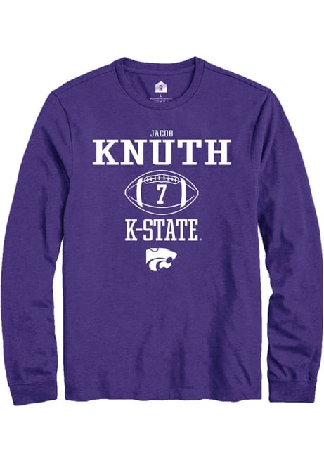 Jacob Knuth Rally Mens Purple K-State Wildcats NIL Sport Icon Tee