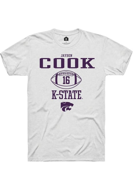 Jayden Cook White K-State Wildcats NIL Sport Icon Short Sleeve T Shirt