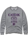 Main image for Jayden Cook Rally Mens Graphite K-State Wildcats NIL Sport Icon Crew Sweatshirt