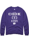 Main image for Jayden Cook Rally Mens Purple K-State Wildcats NIL Sport Icon Crew Sweatshirt
