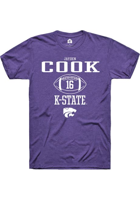 Jayden Cook Purple K-State Wildcats NIL Sport Icon Short Sleeve T Shirt