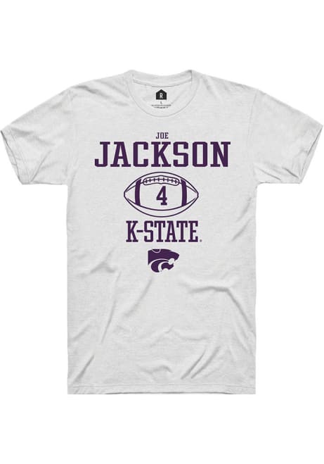 Joe Jackson White K-State Wildcats NIL Sport Icon Short Sleeve T Shirt