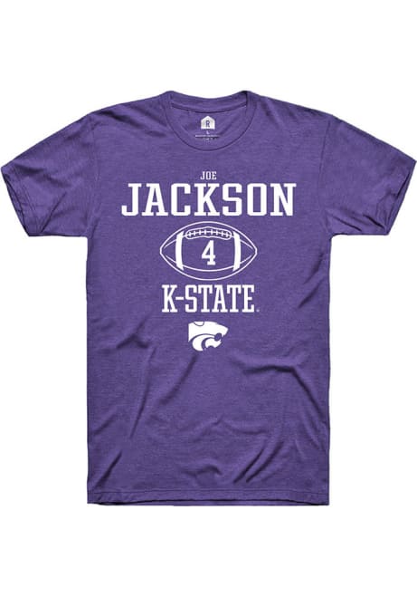 Joe Jackson Purple K-State Wildcats NIL Sport Icon Short Sleeve T Shirt